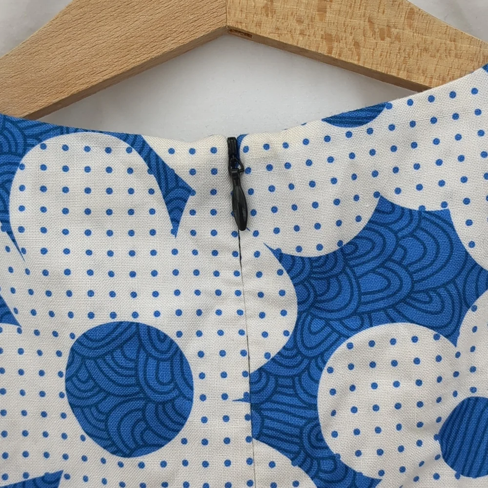 Redfish blue white floral sleeveless dress sz 2 - Picture 7 of 8